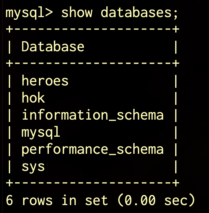 MySQL 中的数据库